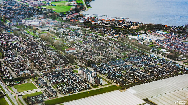 Amsterdam suburb from above